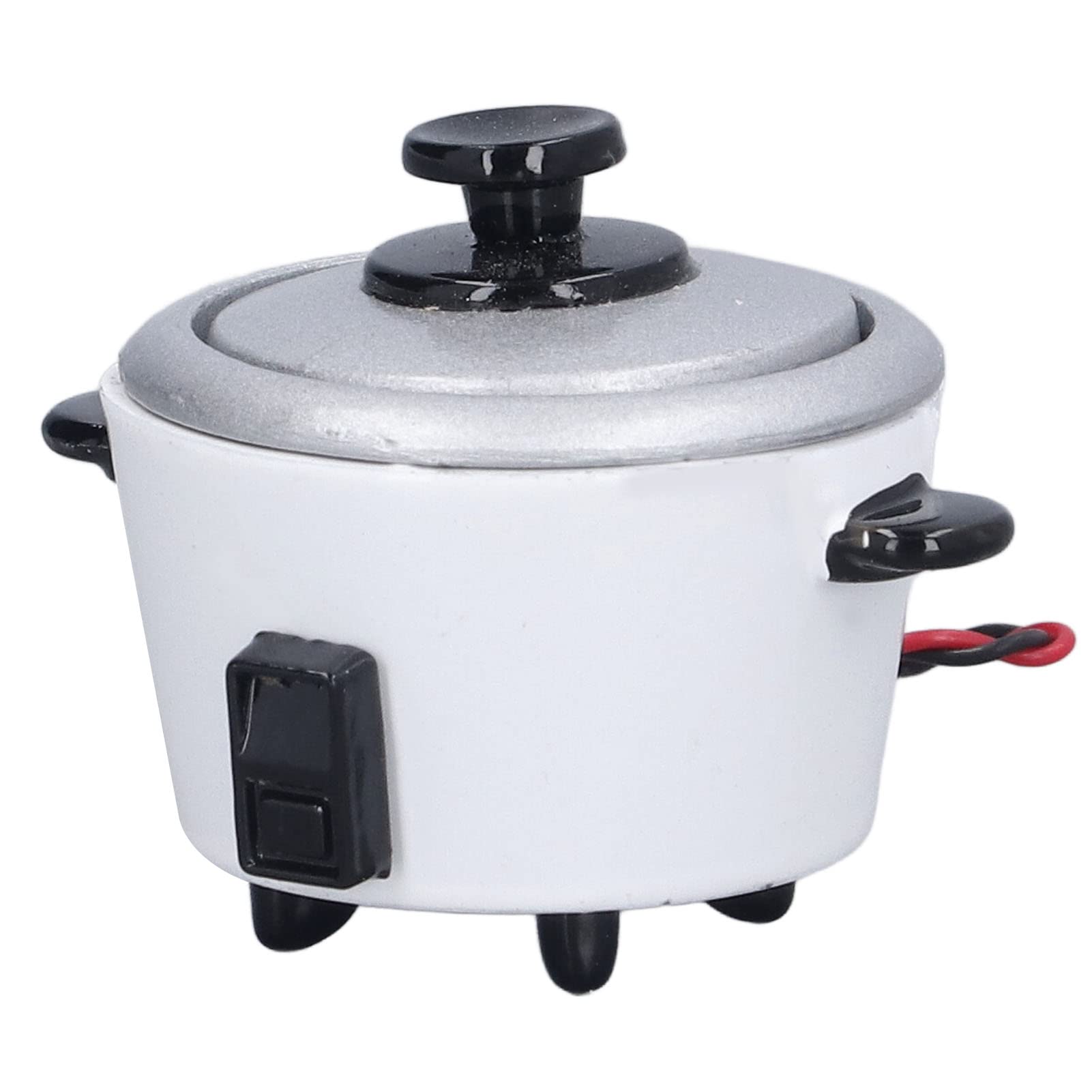 Accessoires De Décoration De Cuisine Miniature 1:12 Mini Cuiseur à Riz électrique Modèle Maison De Poupée Accessoires De Cuisine (argent