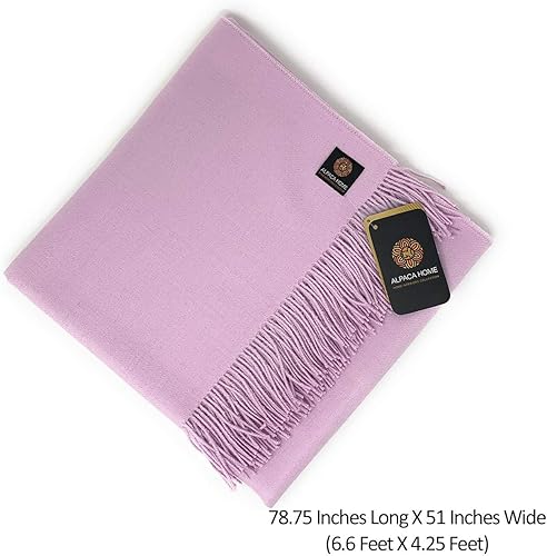 Miniatura 5 de Manta 100% de lana de alpaca para bebé, hipoalergénica y libre de alérgenos, para decoración del hogar o viajes, 51 x 71 pulgadas (Bufferfly Kisses)