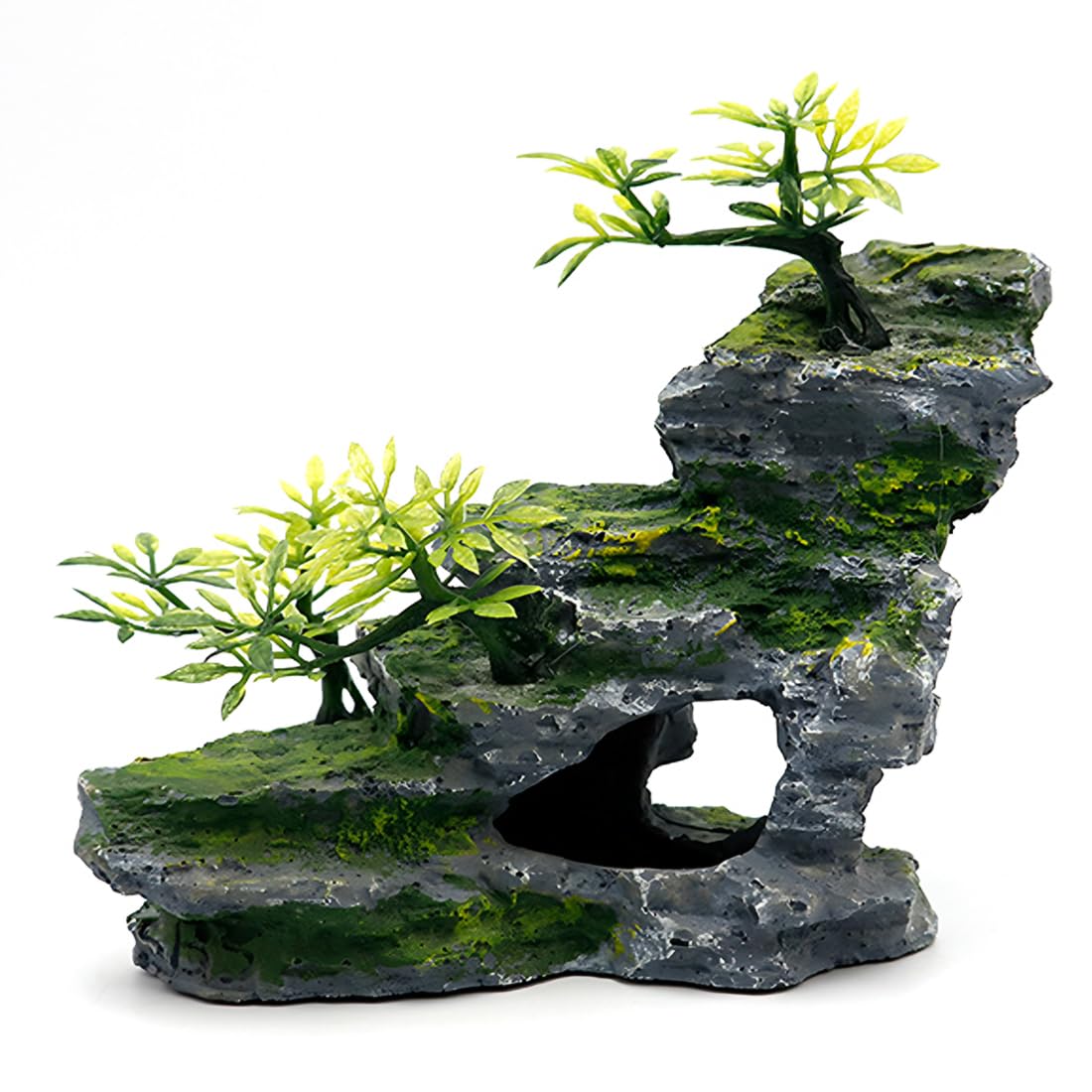 GNHG Decoración para peceras Accesorios para peceras Accesorios para Peces Betta Accesorios para peceras Betta Figuras para peceras Paisaje de montaña Artificial Adornos de Peces 1 artículo