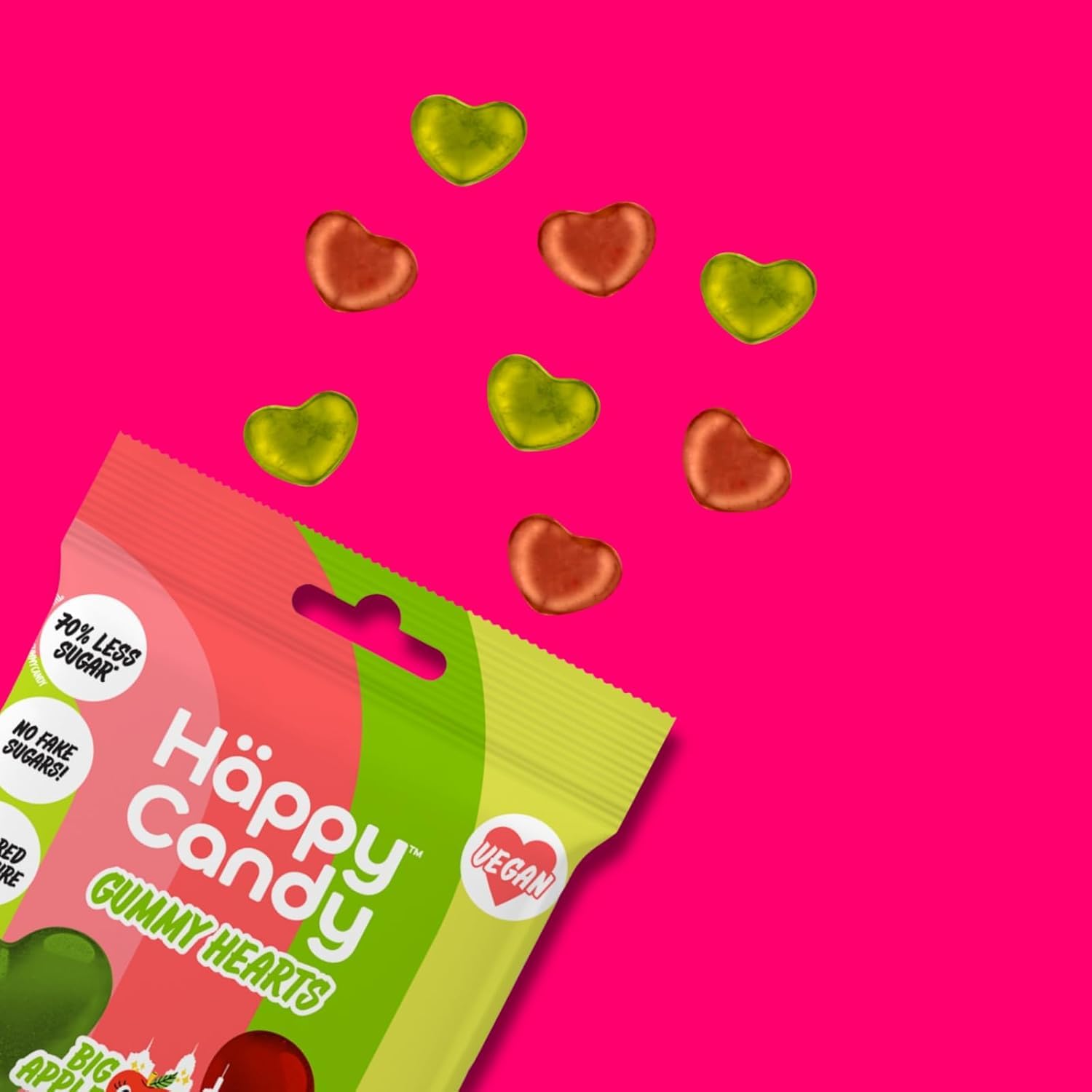 Variety Pack – Big Apple & Italian Summer Gummy Candy | 4 Bags Each – Low Sugar, Gluten Free, No Alternative Sweeteners, Non-GMO, Vegan, Snacks for Kids | Lemon, Cherry, Red & Green Apple Flavors | 8 x 1.8oz Bags