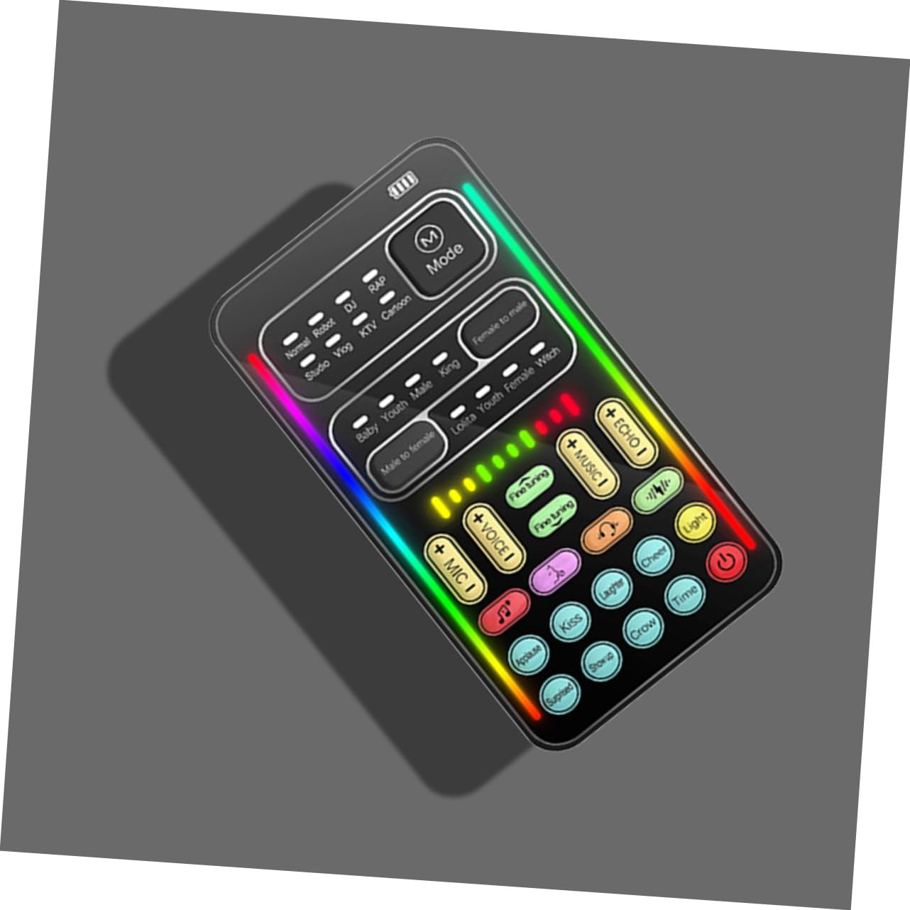 MOLUCKFU 1set Multi-Purpose Voice Changer Sound Card for Live Streaming and Recording Compact Mini Device for Mobile Phones and Computers Easy to Use Fun Effects