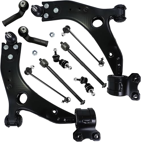 Miniatura 46 de Detroit Axle - Kit de suspensión frontal de 10 piezas para Chevy Trailblazer GMC Envoy XL Buick Rainier 9-7X Ascender, inferior y superior, 4 brazos
