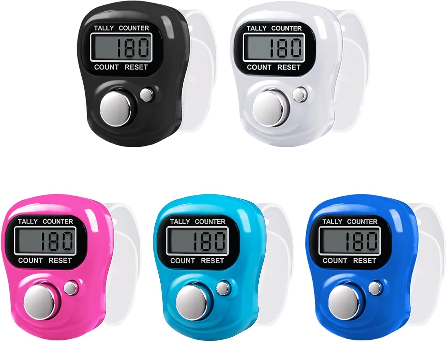 Amazon.com : Amble 5 Pack Finger Clicker Counter, Tally Counter with 5 ...