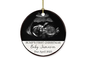 Personalized Baby Bump First Christmas Ornament
