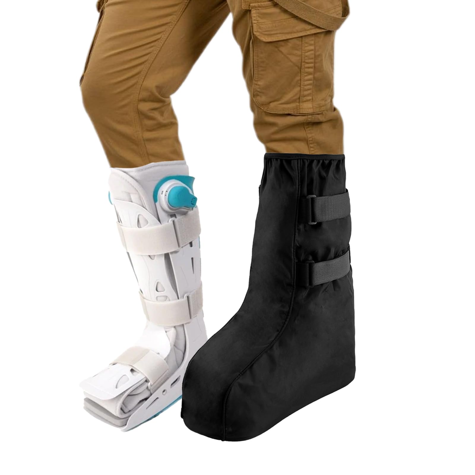 Couvre-bottes médicales imperméables Air Cam Walker Bottes de fracture Bottes orthopédiques médicales pour pied et entorse à la cheville (M)