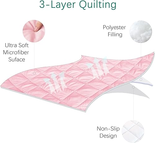 Miniatura 6 de Sábana para Regalo My Cuna Cama portátil para niños pequeños, Joovy Cuna de viaje (solo sábana, cama no incluida), rosa/tamaño estándar para