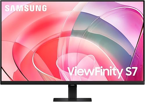 SAMSUNG Monitor de alta resolución ViewFinity S7 (S70D) de 27 pulgadas 4K UHD con HDR10, múltiples puertos, soporte de fácil instalación, cuidado