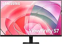 SAMSUNG Monitor de alta resolução 4K UHD série ViewFinity S7 (S70D) de 27 polegadas com HDR10, várias portas, suporte de fácil configuração, cuidados oftalmológicos avançados, LS27D702EANXGO, 2024