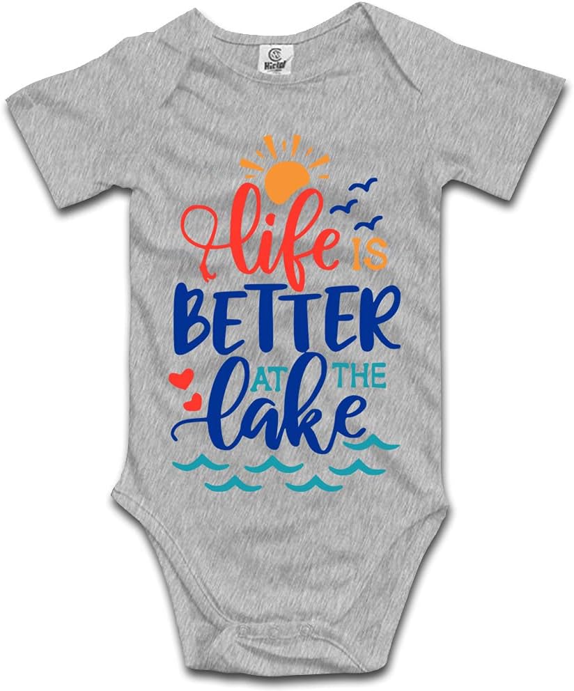 DOQOSESHY Life is Better at The Lake Baby Climbing Bodysuit Unisex Infant Rompers