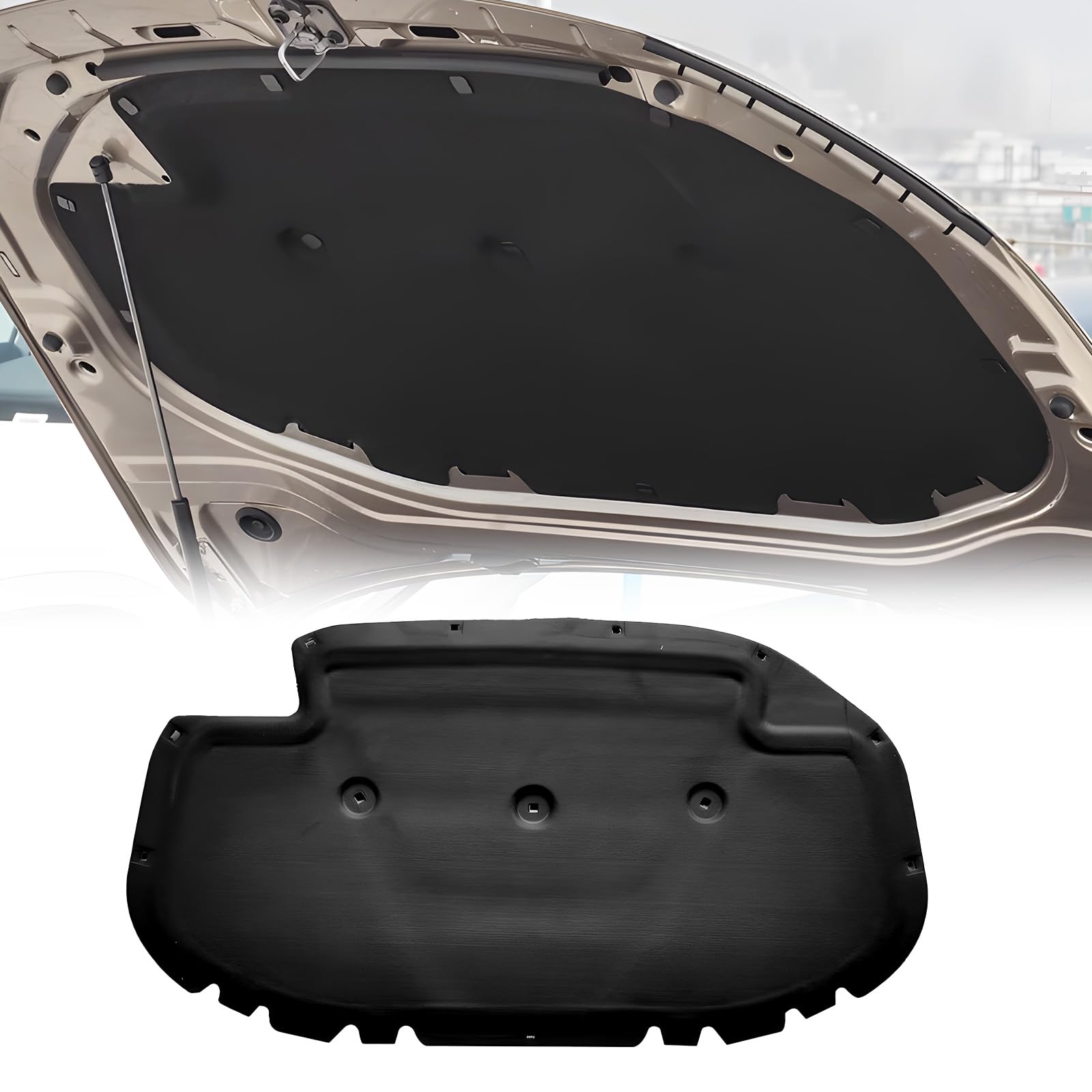 Schalldämmendes Mattenpolster golf 7 für die vordere Motorhaube, Schallschutzmatte, Schaumstoff, Motorhaubendämmung Dämmmatte mit Clips für 14-20 VW GOLF7 Limousine/Variant 12-17