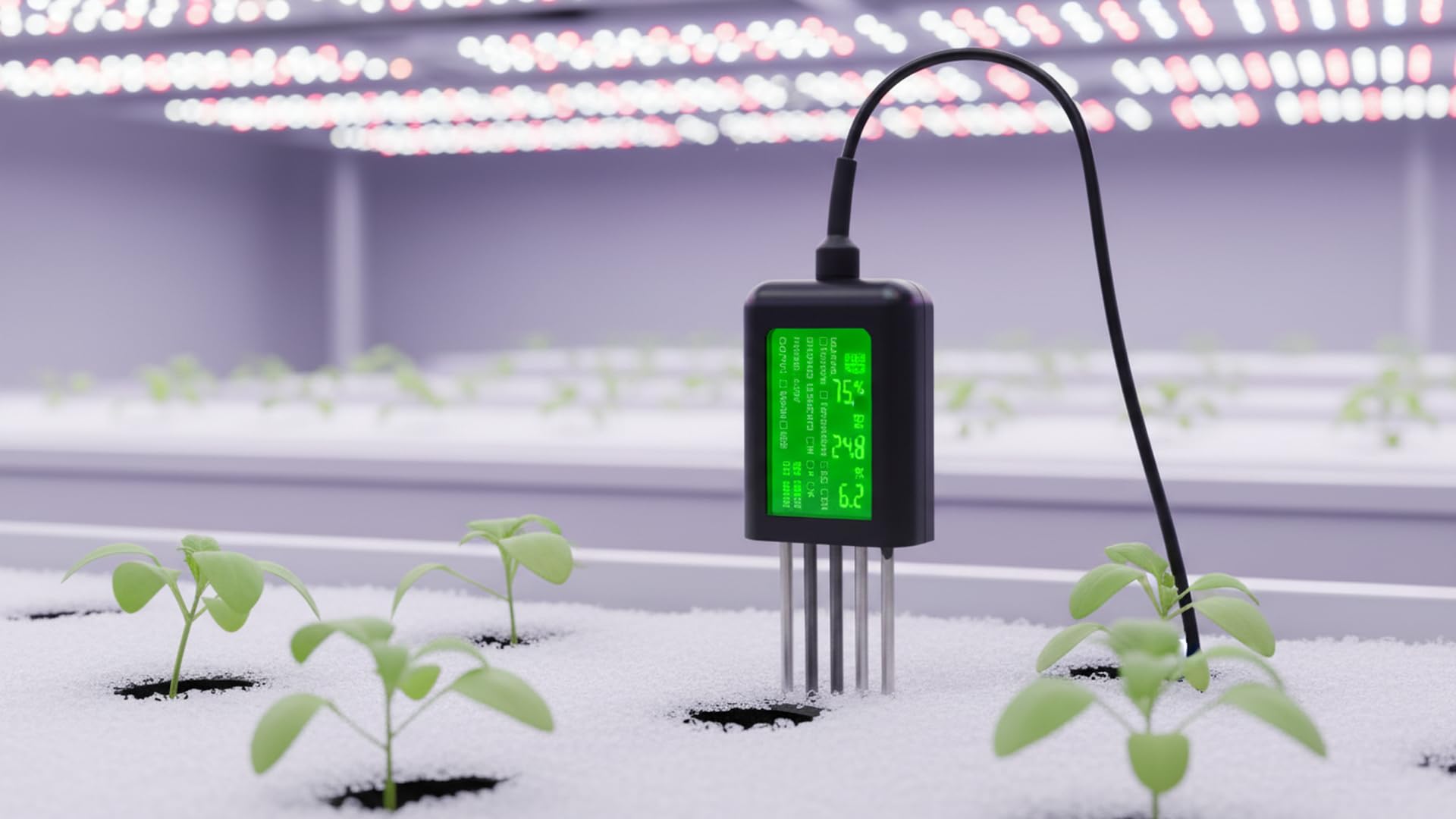 Sensor de suelo USB 7 en 1 probador de temperatura pH medidor de humedad compatible impermeable IP68 agricultura jardinería herramienta para plantas humedad NPK análisis de nutrientes