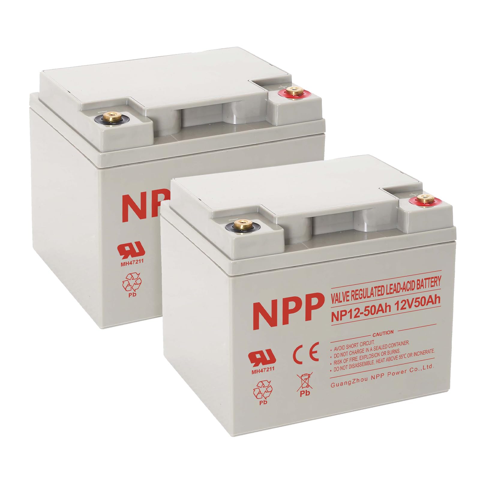 Amazon.com: NPP NP12-50Ah (T14, 2 Pcs) 12V 50Ah 12 Volt