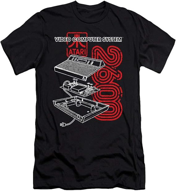 Atari 2600 TShirt Black Amazon.co.uk Fashion