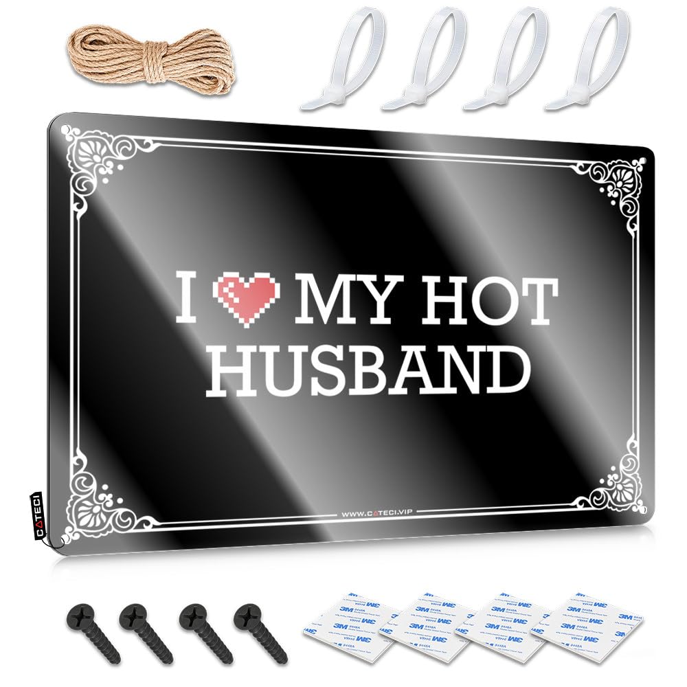 Funny Wall Signs Cute Terrace Scandinavian Accessories I Love My Hot Husband - Easy To Hang Art(30X40CM)