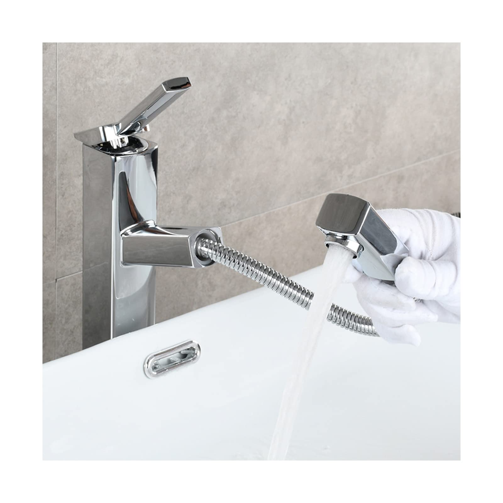 Robinet de lavabo en laiton chromé brillant haut de gamme pour vasque