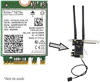 Vista 2 de AX1675x Killer Series Kit Wi-Fi 6E de escritorio 2.4 Gbps Soporte Bluetooth 5.3 PCIe x4 Tri Band 2.4/5/6 GHz No vPro AX210.NGWG.NVX