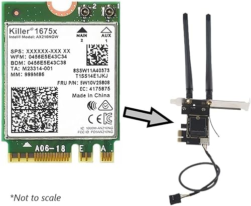 Miniatura 2 de AX1675x Killer Series Kit Wi-Fi 6E de escritorio  2.4 Gbps  Soporte Bluetooth 5.3  PCIe x4  Tri Band 2.456 GHz No vPro AX210.NGWG.NVX