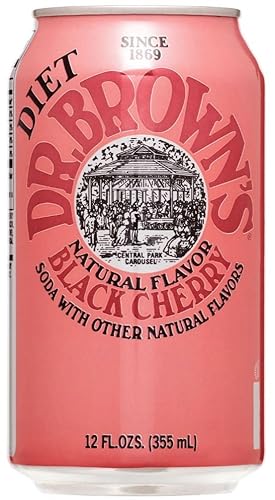 Miniatura 2 de Dr Browns Soda Diet Black Cherry lata de 12 onzas paquete de 18 total 216 onzas