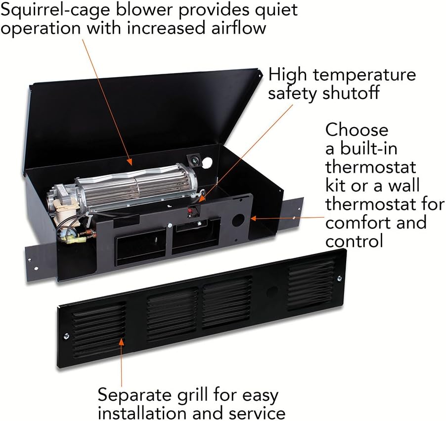 Flash Sale Buy 1 get 1 Cadet Perfectoe Electric Toe Kick Heater, No Thermostat (Model: UC101B), 120V, 1000W, Black
