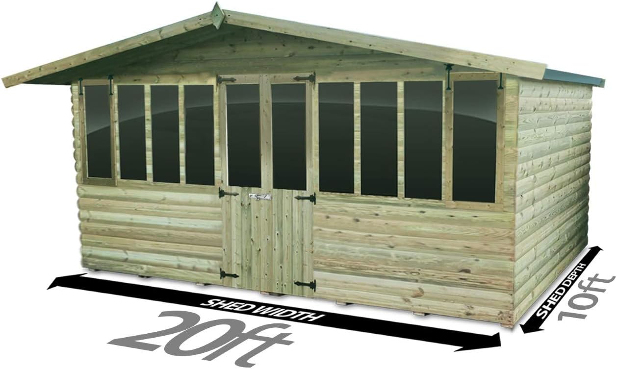 Total Sheds 20ft (6m) x 10ft (3m) Summer House Log Cabin Ultimate Cabin