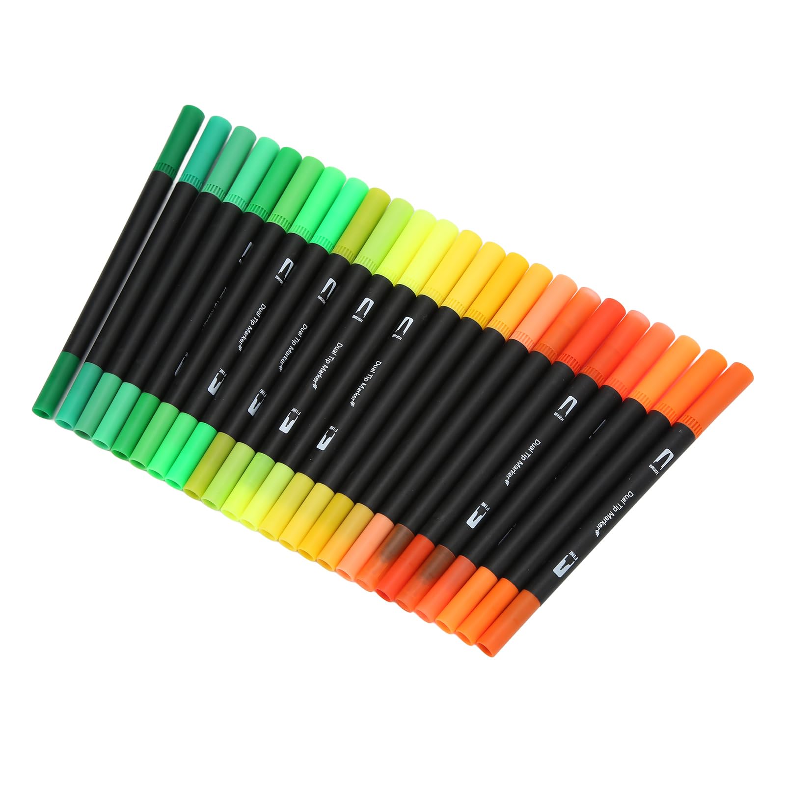120 Farben Doppelspitzige Fineliner-Marker, Aquarell-Pinselstifte mit 0,4 mm feiner Spitze und flexiblem Pinselansatz, transparente Aufbewahrungsbox für Erwachsene und Kinder zum