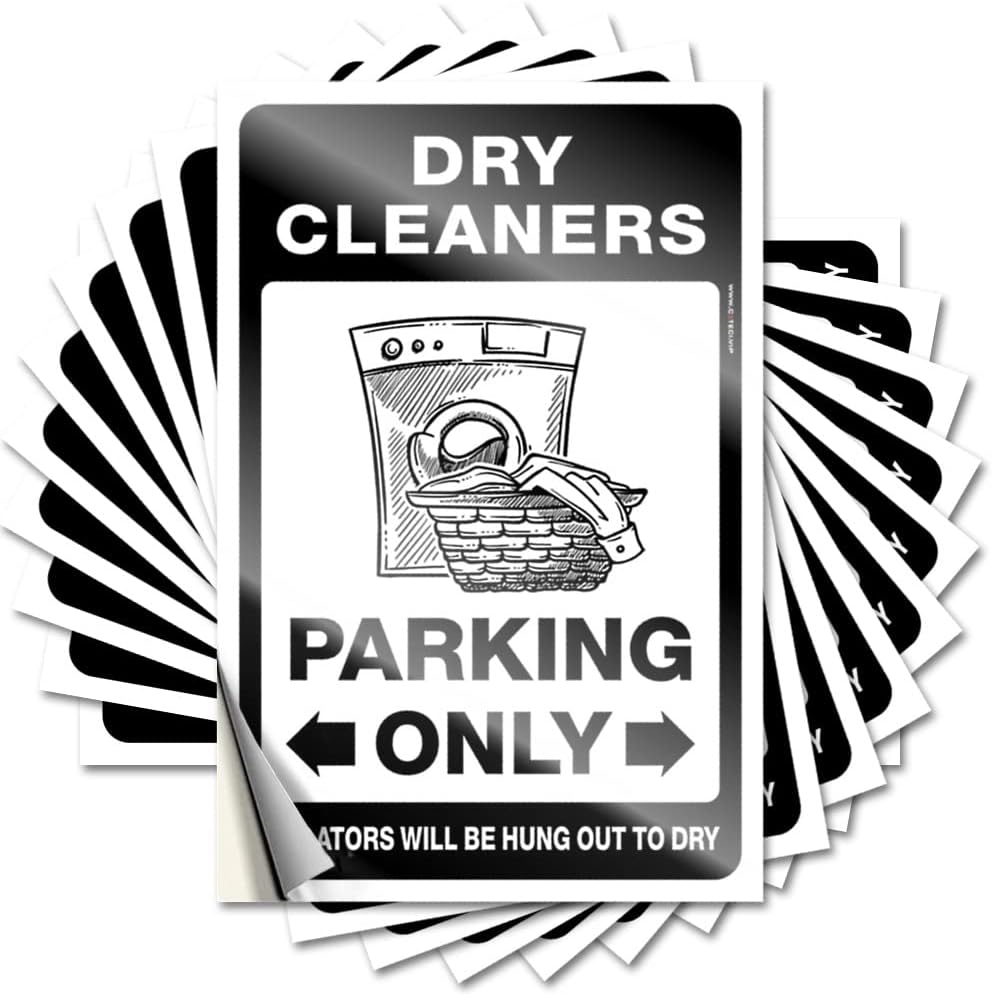 Funny Bumper Stickers for Adults Dry Cleaners Parking Only Funny Sticker 10 Pcs Car Bumper Stickers Funny Stickers for Adults (Size : 8X12CM)