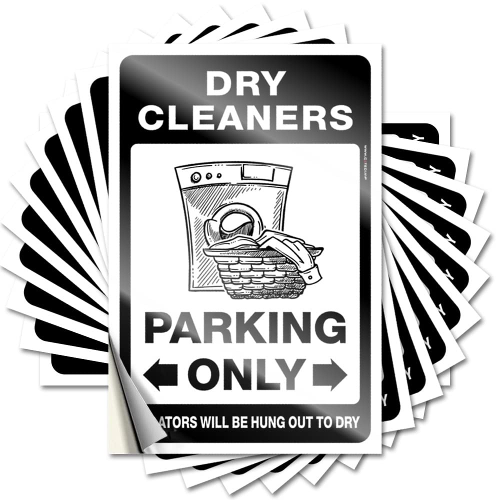 Quote Lake Durable Vinyl - Dry Cleaners Parking Only Bottle for Texas Use(8X12CM)