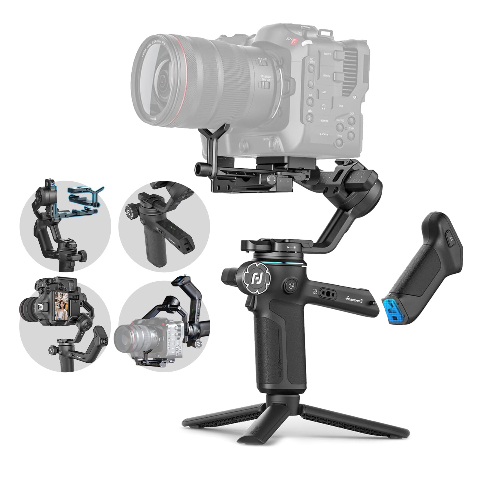 FeiyuTech 3-Axis Mirrorless Camera Gimbal Stabilizer, SCORP 3