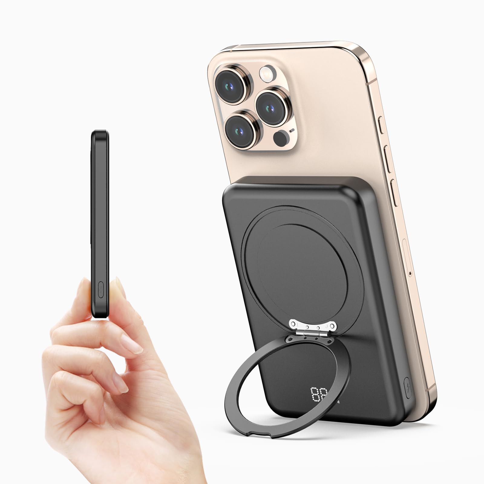 SOARAISE Power Bank Magnetico 10000mAh - 20W PD Ricarica Rapida Caricatore Portatile, Power Bank Wireless con USB C Ingresso e Uscita per iPhone 16/15/14/13/12/Pro/Pro Max