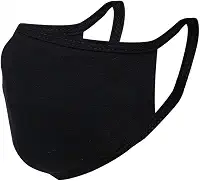 R.Two Máscara De Tecido Ninja Preta 2 Camadas Com Clip Nasal 1 Unidade