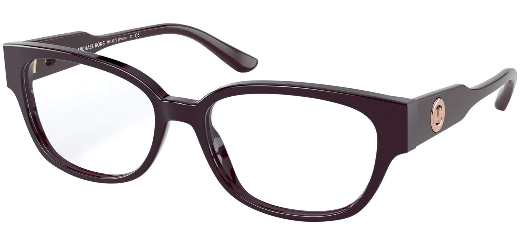 Michael Kors Padua Demo Rectangular Ladies Eyeglasses MK4072 3344 54