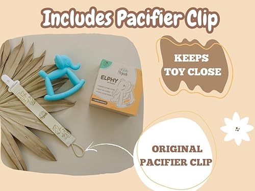 Miniatura 8 de Juguete de dentición para bebés de 0 a 6 meses, 12 y 18 meses, elefante de silicona de grado alimenticio, evita asfixia y sin olor, regalo para