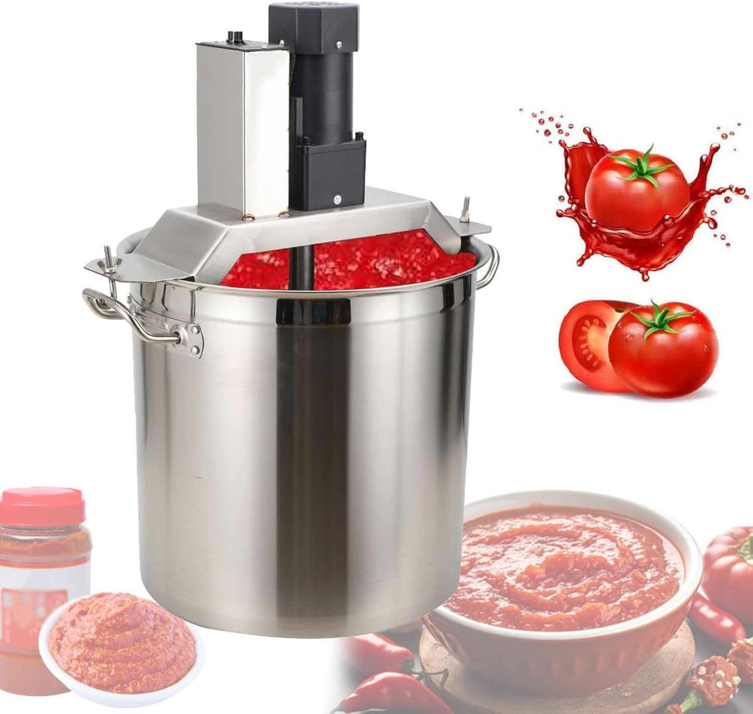 LjlXanthiper 20/25/40/80L Auto Pot Stirrer Cooking Mixer Pot Agitator,Automatic Food Mixer,Commercial Food Stirrer Pot,for Home Hotel Restaurant Food Factory Mixing Jam,Sauce 40L