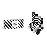 Happy Socks colorate e divertenti Calzini 4-Pack Classic Black & White Socks Gift Set Taglia 36