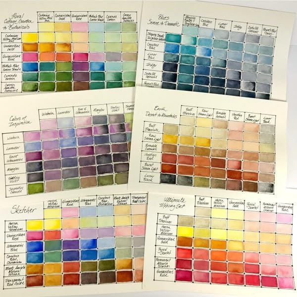 Daniel Smith Color Hand Poured Pan Set with BONUS Metal Box and Empty Half Pans, 24 Units (Pack of 1) 24 Color Set Half Pan with Metal Case and 24 Empty Containers