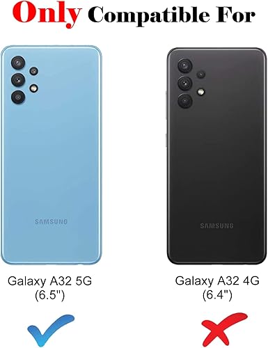 Miniatura 2 de KKEIKO Funda para Samsung Galaxy A32 5G, de piel sintética, con bloqueo RFID, con tarjetero y tapa magnética, compatible con Samsung A32 5G, color