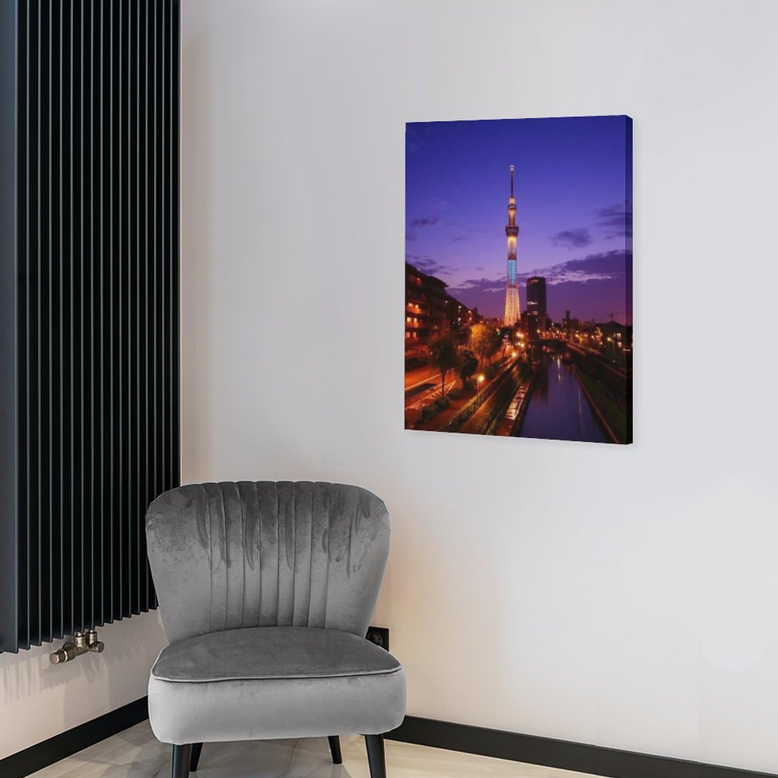 Amazon.co.jp: 絵画 夕暮れの東京スカイツリーインテリア 絵画