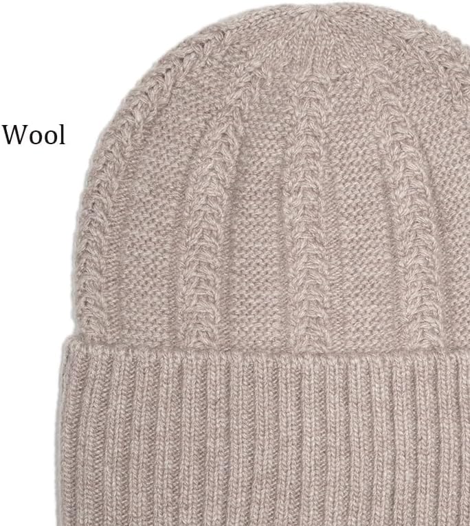 Women's Wool Knitted Hat Warm Versatile Woolen Hats Outdoor Casual Ear Protection