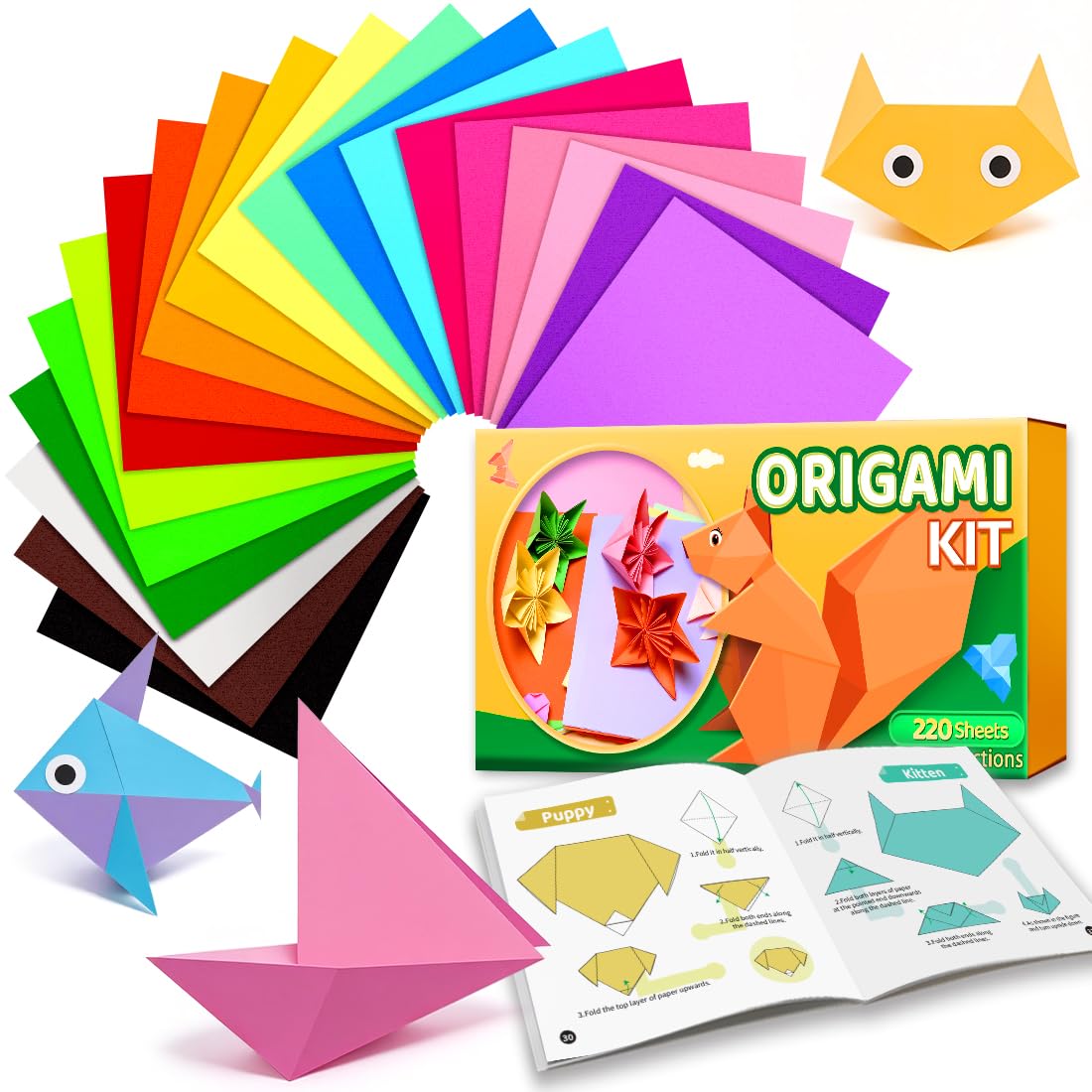 Origami Paper Kit - 1000 Sheets, 20 Colors -7 Origami Paper Kit - 1000 Sheets, 20 Colors -7