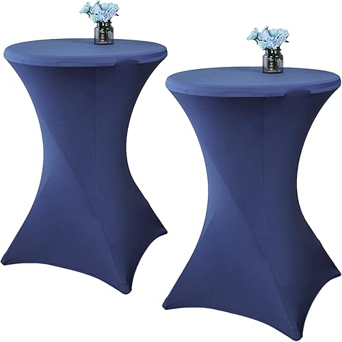 Miniatura 9 de Fhberni Paquete de 2 manteles de cóctel de 32 x 43 pulgadas, color rojo, de elastano, para bodas, banquetes, eventos, fiestas