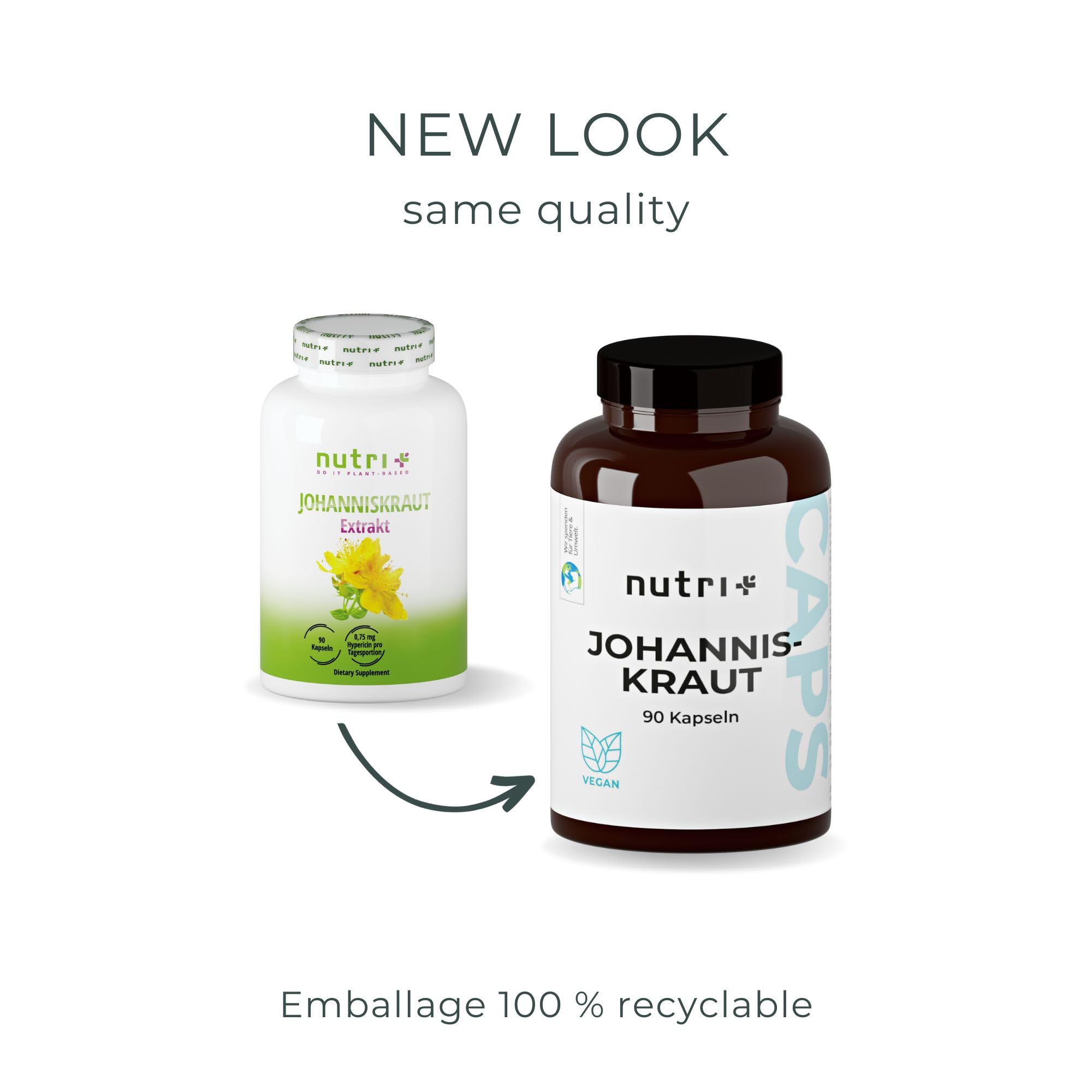 Millepertuis gelules avec hypéricine - hautement dosé & végétalien - 90 capsules sans additifs - St. John's Wort Extract - Capsules d'extrait de Millepertuis