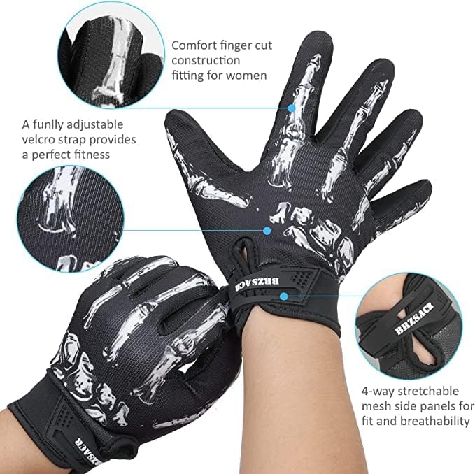 Miniatura 3 de BRZSACR Guantes deportivos al aire libre guantes de ciclismo con pantalla táctil para motocicleta MTB hombres mujeres