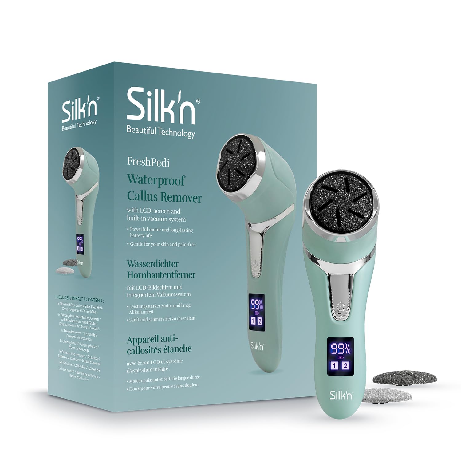 Silk’n Silk`n FreshPedi Mint – Elektrischer Hornhautentferner