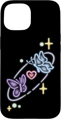 Miniatura 10 de Funda para iPhone 11 con diseño de corazón y mariposas Kawaii Y2K