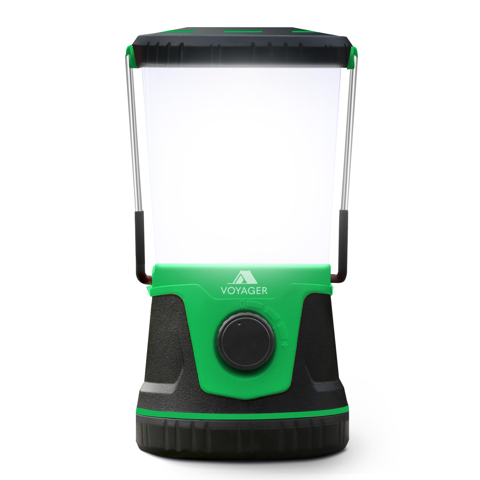 Voyager LED Camping Lantern 1 Pack – Portable Rechargeable Outdoor Light with Adjustable Brightness, Water-Resistant & Up to 40 Hours Battery – Great for Camping, Hiking & Emergencies (Dark Green)