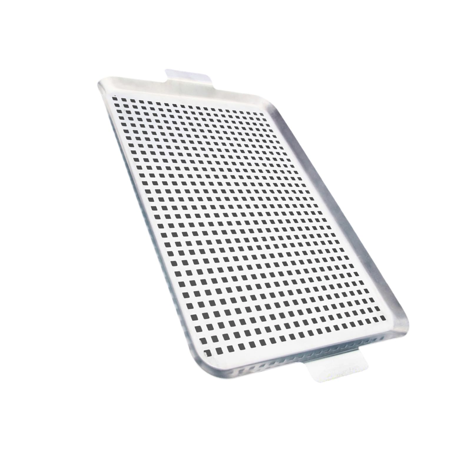 Xjdzineq Multipurpose BBQ Grills Toppers Stainless Steel Perforated Basket with Handle for Grilling of Meat Vegetables Stainless Steel Grills Pan