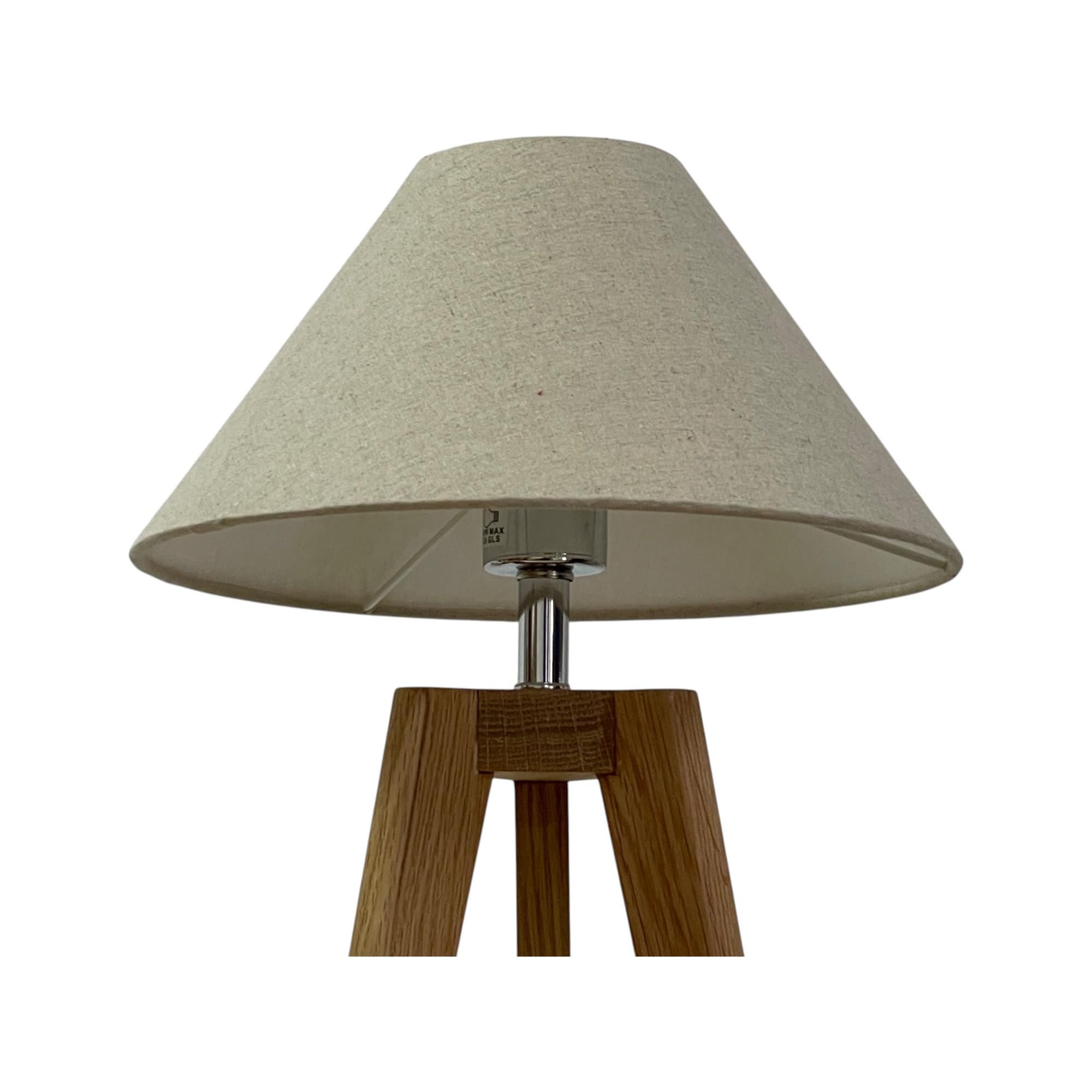 Natural Beige Textured Linen Coolie Tapered Lampshade
