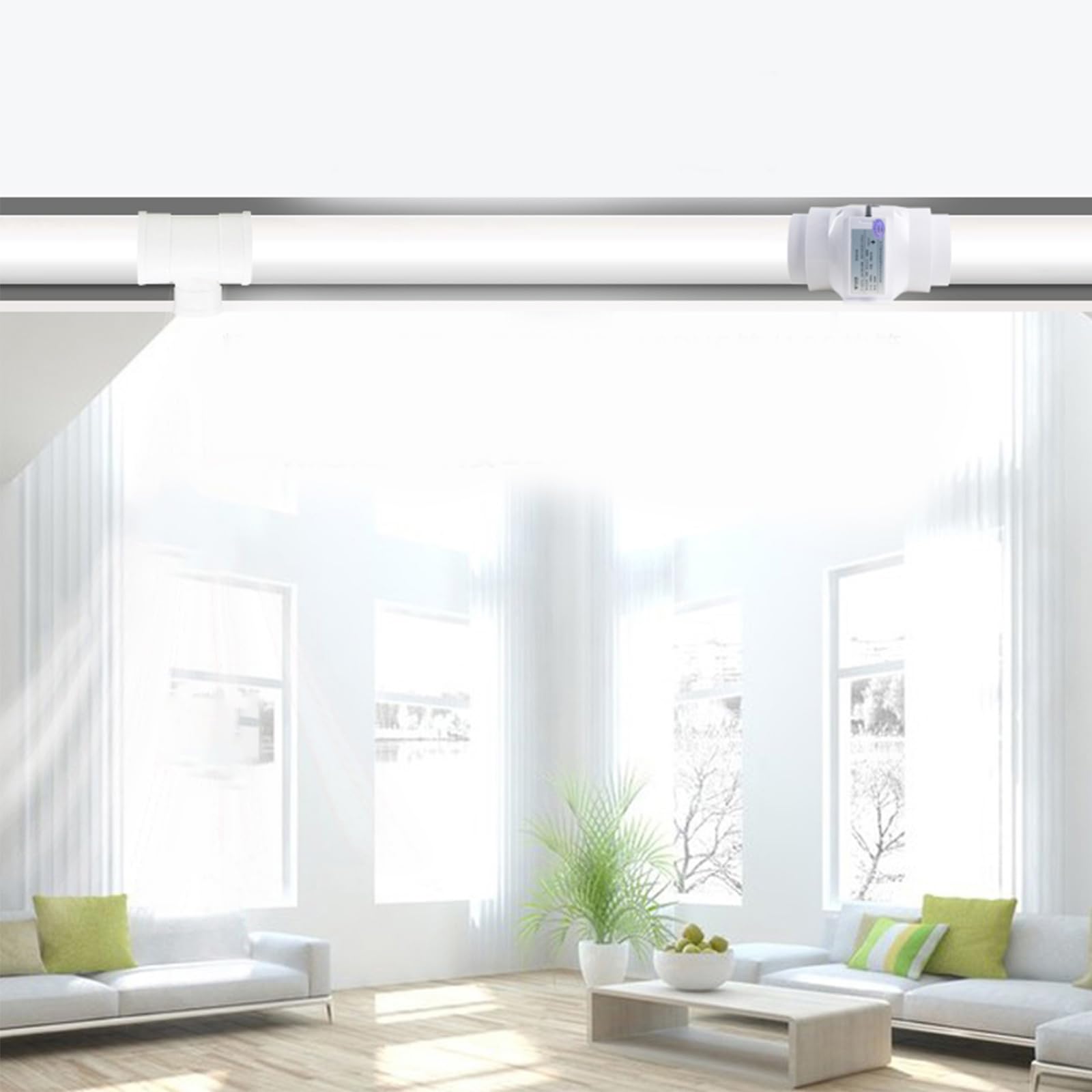 Potente ventilatore di ventilazione in linea da 12 V, adatto per un'efficace ventilazione e raffreddamento in ambienti domestici e commerciali, ventilazione per serre