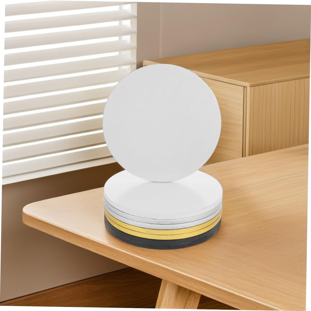 8pcs Cake Boards Greaseproof Cardboard Plates for Elegant Cake Display Oil Resistant Surface White for Birthdays Weddings