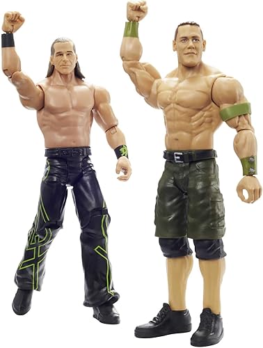 Miniatura 3 de WWE Mattel MATTEL John Cena y Shawn Michaels Championship Showdown - Paquete de 2 figuras de acción de 6 en figuras de acción, paquete de batalla de